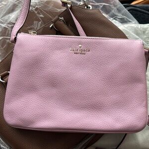 Kate Spade BRAND NEW “LEATHER “Light Pink Crossbody Bag